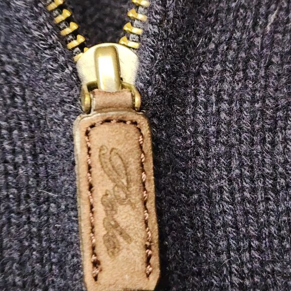 Vtg Polo Ralph Lauren 100% Italian Cashmere 1/4 Zip Sweater Mens Dark Blue - Picture 3 of 9